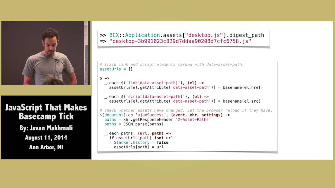The JavaScript That Makes Basecamp Tick By Javan Makhmali